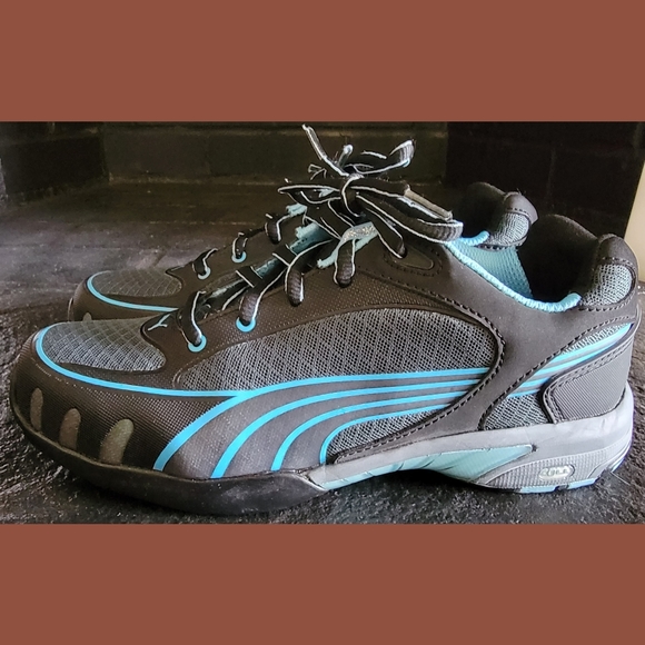Puma Women's Size 6.5 M Fuse Motion SD Low Black Blue Steel Toe Safety Shoes - Picture 3 of 7